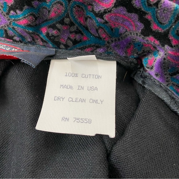 Allen Solly Jewel Toned Velvet High Waist Paisley Print Midi Skirt Size 8 - Picture 12 of 12